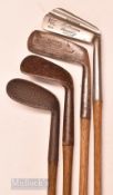 4x various irons to incl’ Fortmason Piccadilly rustless fairlies patent 1 iron, early smf iron,