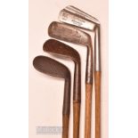 4x various irons to incl’ Fortmason Piccadilly rustless fairlies patent 1 iron, early smf iron,