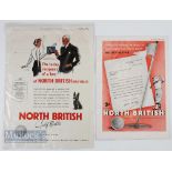 North British Golf Advertisements one from The Illustrated London News date 1940 the other from