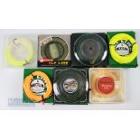 7x Assorted Fly Lines all appear unused, Wickhams Premium WF8S sinking, Shakespeare Glider 3252