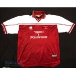 2003/04 Barry Town United Away/Euro football shirt size XXL, short sleeve, Errea, maroon and white