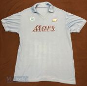 1988/89 Napoli Home football shirt no label, adult size, in blue, stitched badges, short sleeve