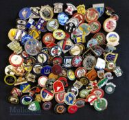 Collection of 100x football club enamel badges, mostly are non-league circa 1970s-2020s to include