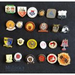 Collection of 24x English Premier and football league club enamel badges, 1970s to 2020s to