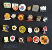 Collection of 24x English Premier and football league club enamel badges, 1970s to 2020s to