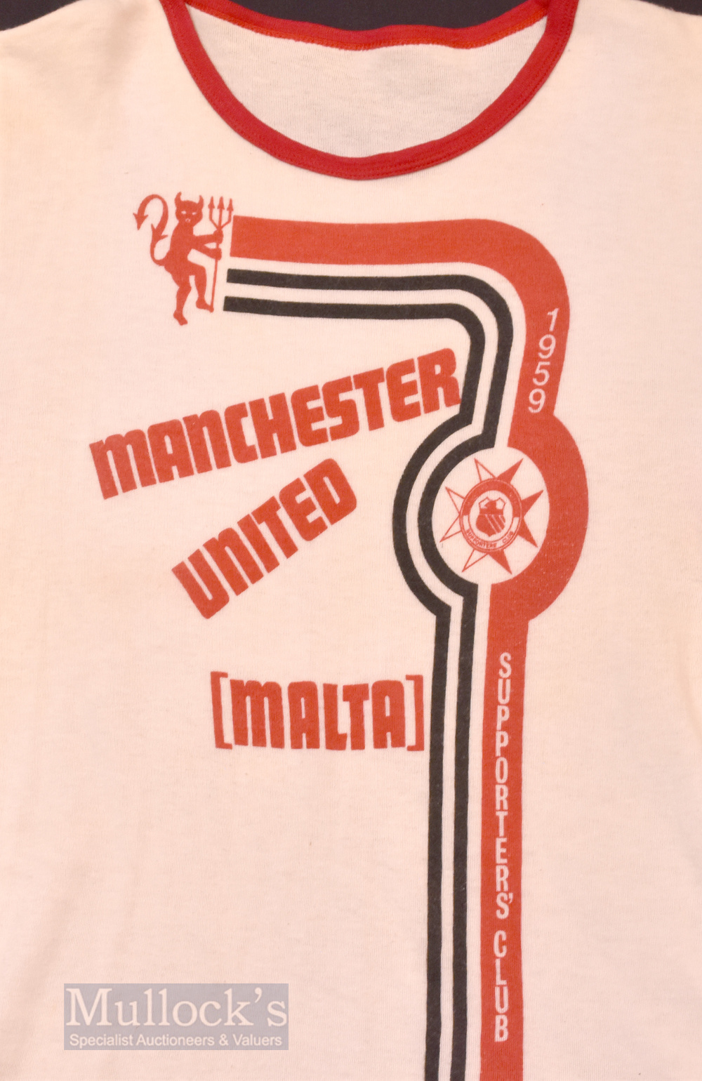 Scarce Manchester United Supporters Club T-Shirts features 1959 Malta Supporters Club short - Image 3 of 3