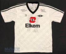 1989/90 Rosenbourg Home football shirt size 6, made in UK, Adidas, in white, No 11 to reverse, short