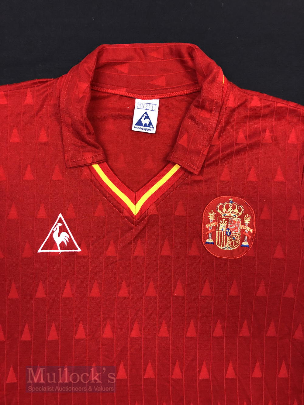 1988/90 Spain International Home football shirt Le Coq Sportif, size ‘G’ (Adult), stitched sponsor - Image 2 of 3