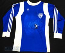 c1980s VfL Bochum Home football shirt size 5/6 medium, Adidas, Made in West Germany, stitched badge,
