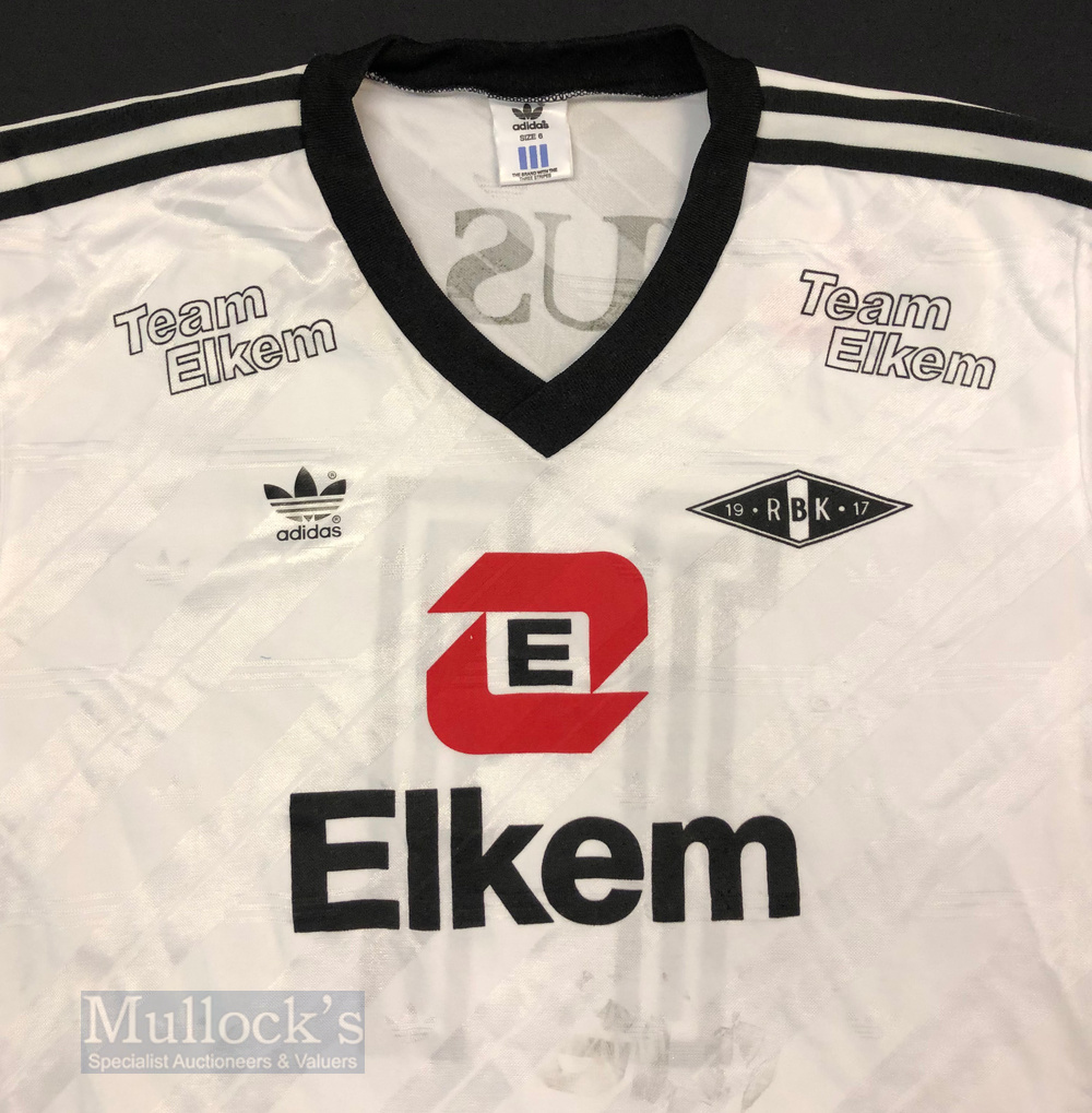 1989/90 Rosenbourg Home football shirt size 6, made in UK, Adidas, in white, No 11 to reverse, short - Image 2 of 2