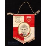 1960s Manchester United and England Brian Kidd Football pennant 25cm x 18cm