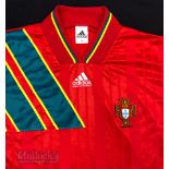 1994/95 Portugal International Home football shirt size 42/44”, made in UK, in red, short sleeve