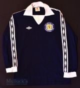 1978 Scotland FIFA World Cup Argentina Home football shirt size 38/40”, in blue and white, Umbro,