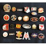 Collection of 25x Manchester United football club badges a mixture of enamel and other metal