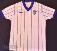 1982/83 Rangers FC Away football shirt size 38/40”, in white and blue, Umbro, short sleeve