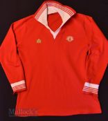 1976/78 Retro Manchester United Home football shirt size M/L, in red, Admiral, short sleeve, no
