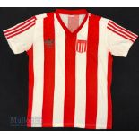 1980/90s Estudiantes Home football shirt size 40”, Adidas, in red and white, short sleeve, badge