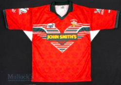 1995 Wales Rugby League Centenary Rugby shirt size large, Puma, in red, short sleeve