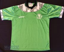 1994/95 Nigeria Football Association football shirt size 38/40”, in green and white, short sleeve,
