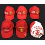 6x Manchester United Baseball caps / peaked Caps - European Cup Winners 1991, United Champions 2003,