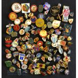 Collection of 120x world football team badges enamel and metal a good mixture of world teams’ badges