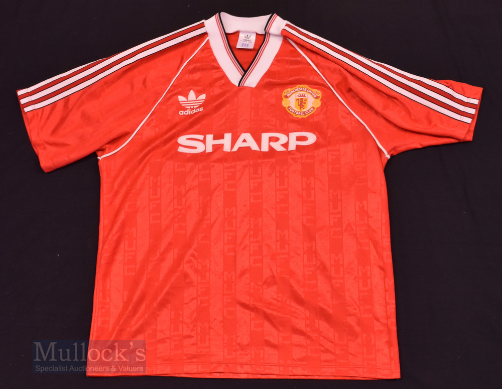 1988/90 Manchester United Home football shirt size XL, in red, Adidas, short sleeve
