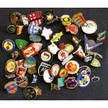 Collection of 50x football club enamel badges, mostly are non-league circa 1970s -2020s to include