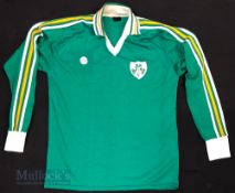 1978/83 Ireland International Home football shirt size 41-42” in green and white, O’Neills, long