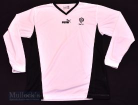 Rhyl FC Home football shirt size XXL in white and black, Puma, long sleeve