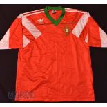 1990/91 Portugal International Home football shirt size XL, Adidas, in red and white, short sleeve