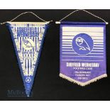 1980s Sheffield Wednesday Pennants (2) A Super Owls Promoted Division 1 1983-84, 26 cm x 48 cm,