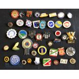 Collection of 40+ English Premier and football league and non-league club enamel badges, 1970s to