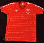 1985/86 Aberdeen FC Home ‘Champions’ football shirt size large, in red, Adidas, short sleeve, with