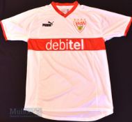 2003/04 VBF Stuttgart Home football shirt size large, Puma, in white and red, short sleeve