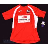 2015/16 Bala Town Europa Cup football shirt size M, in red and white, Joma, short sleeve