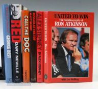 6x Manchester United Autobiography Books - incl United to Win Ron Atkinson 1984, Where do I go