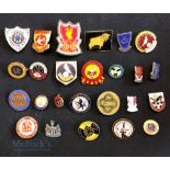 Collection of 25x English Premier and football league club enamel badges, 1970s to 2020s to