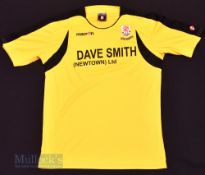 Newton AFC Away football shirt size M, in yellow and black, Macron, short sleeve