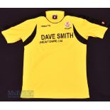Newton AFC Away football shirt size M, in yellow and black, Macron, short sleeve