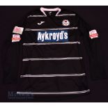 Late 2000s Bala Town football shirt size L, in black, long sleeve, Joma, with league badge to