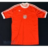 1982/84 Poland Home football shirt in large size, Adidas, made in England, stitched badge, in red,