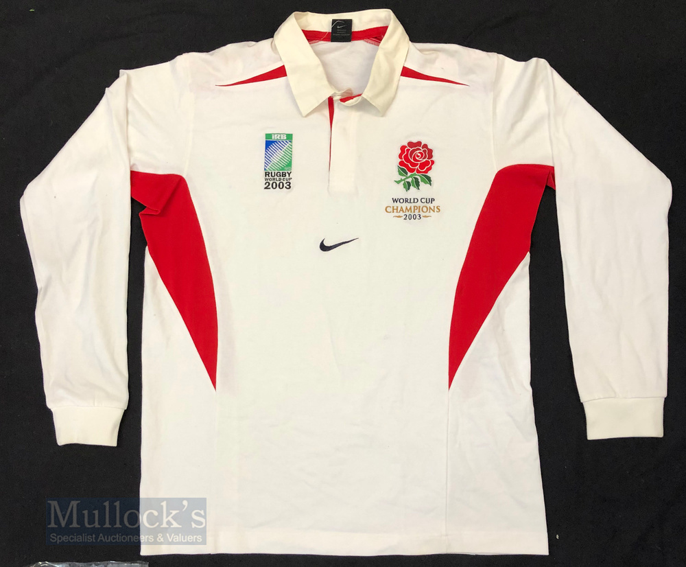 2003 Rugby World Cup England Rugby shirt in white, size XL, Nike, long sleeve