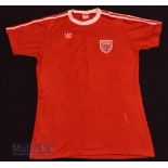 c1985 Luxembourg International football shirt size large 7/8, Adidas, stitched badge, made in West