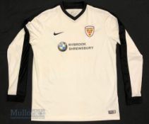 Haughmond FC (Shrewsbury) Home football shirt size XL, in white and black, Nike, long sleeve