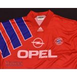 1991/93 Bayern Munich Home football shirt size 42/44”, Adidas, in red and blue, short sleeve