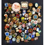 Collection of 100x football club enamel badges, mostly are non-league c1970s-2020s to include