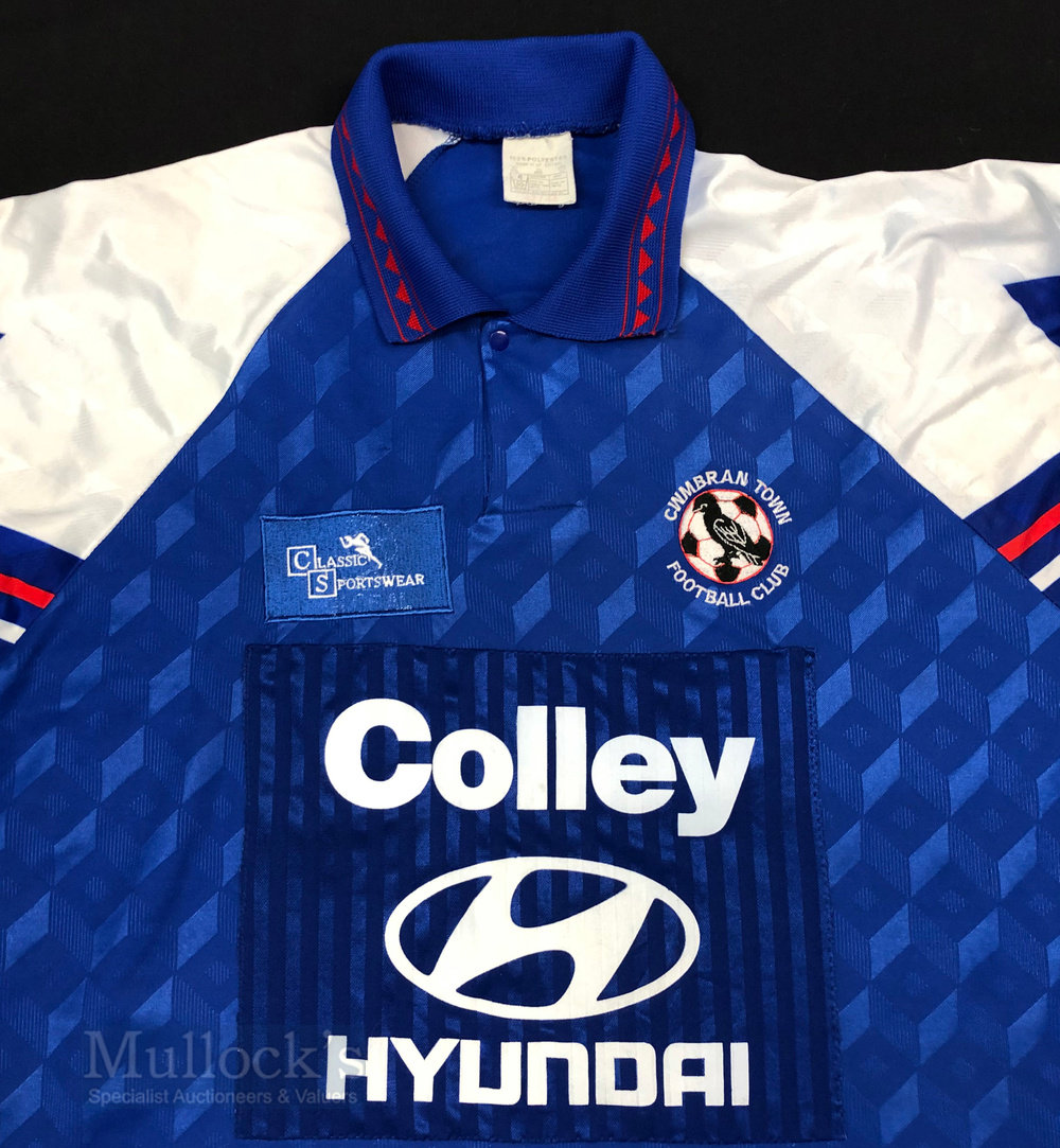 2003/04 Cumbran Town Home football shirt size 42/44” in blue and white, Classic, long sleeve, No - Image 3 of 3