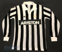 1985/89 Juventus Home football shirt size ‘I 46’ (Adult, Kappa, Made in Italy, in black and white,