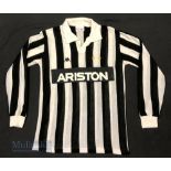 1985/89 Juventus Home football shirt size ‘I 46’ (Adult, Kappa, Made in Italy, in black and white,