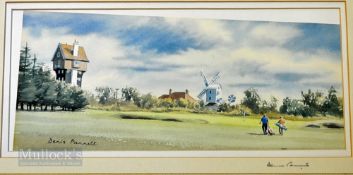 Denis Pannett signed golf print – "The 18th Green at Thorpeness GC" signed by the artist in pencil
